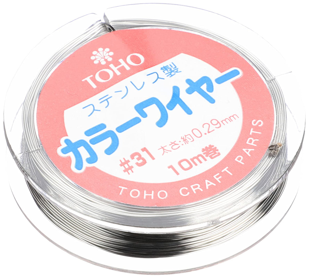 TOHO wire # 31 thickness of about 0.29mm ~ length of about 10m winding 11-31-2 Silver
