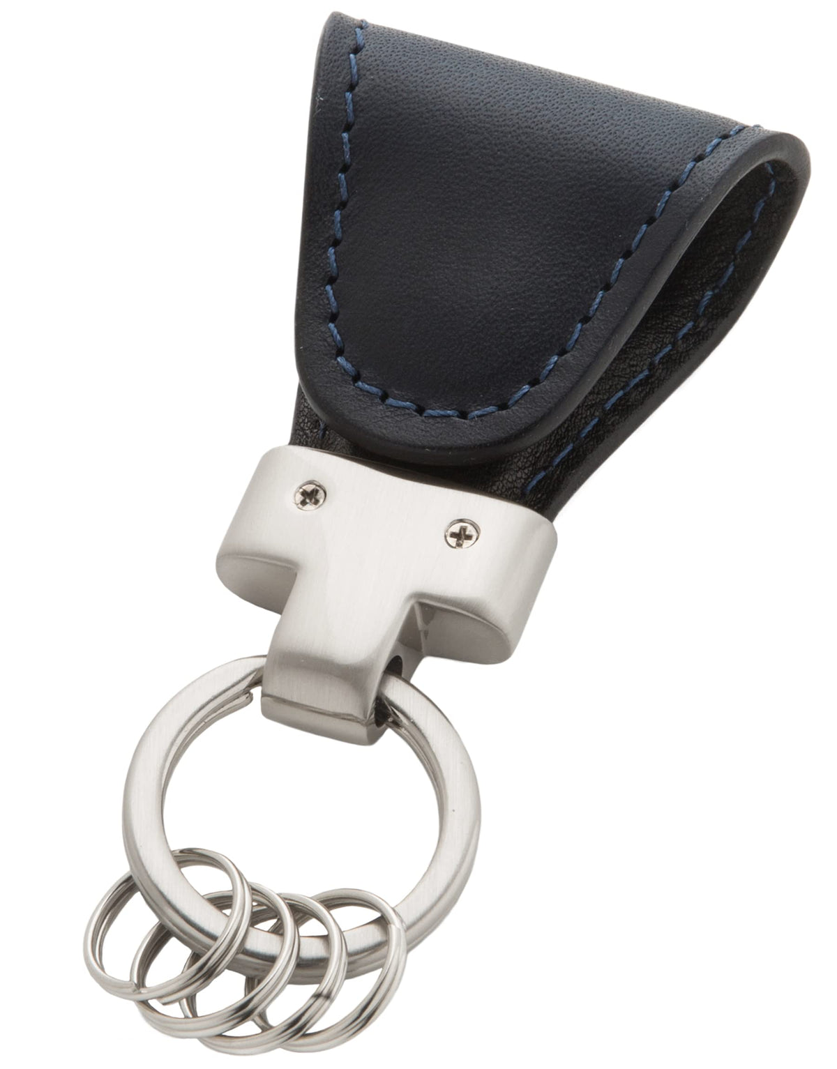 Vintage Revival Productions Key Clip/Clip on Leather Key Ring 59201 Navy