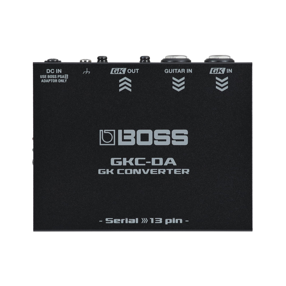 BOSS GKC-DA GK Converter | Control BOSS and Roland Devices with 13-Pin GK Connection via the New GK-5/GK-5B Pickups | Serial GK Input to 13-Pin GK Output | Compact & Robust Metal Housing