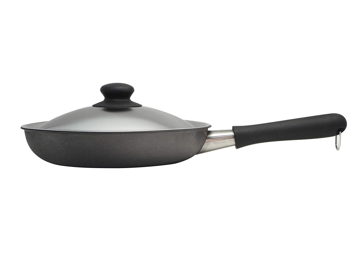 Yanagi Sori Sori Iron Frying Pan with Nitrided iron surface that is uneven and non-sticking to the iron surface to prevent rusting, IH compatible, 9.8 inches (25 cm), Nitriding treatment, Good oil