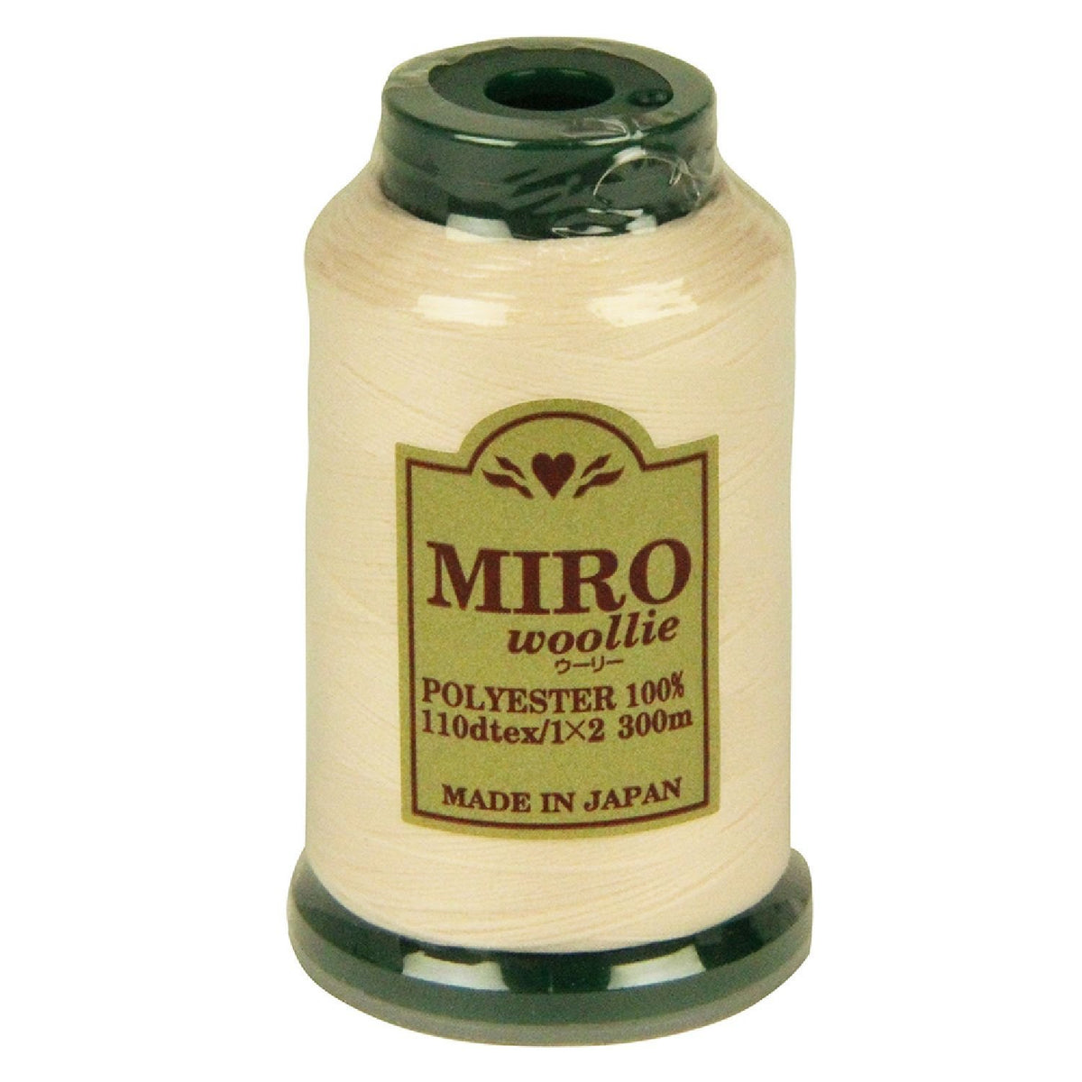 MIRO Woolie Sewing Machine Thread for Home Use, 110 dtex 300 m Rolls, Color No. 23, 100% Polyester, Heat and Water Resistant, Made in Japan