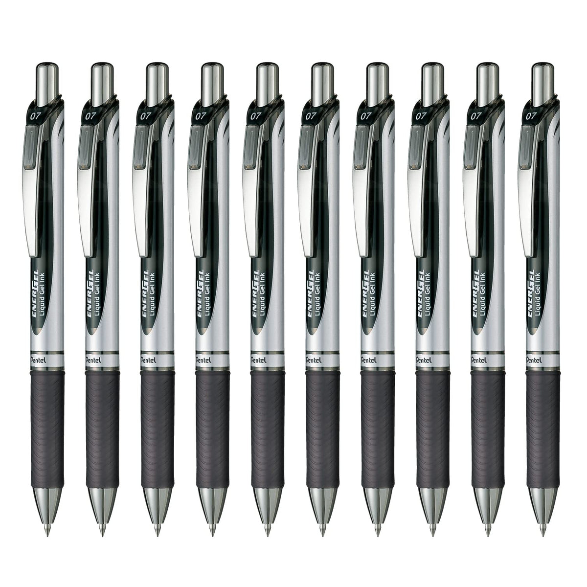 Pentel BL77-A EnerGel Ink Ballpoint Pen, 0.7 Black, 10 Pieces