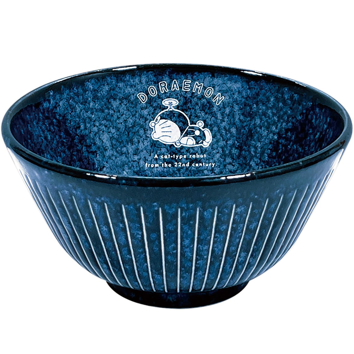 金正陶器(Kaneshotouki) Doraemon 011140 Rice Bowl, Rice Bowl, Diameter 4.7 inches (12 cm), Height 2.4 inches (6 cm), Microwave Safe, Dishwasher Safe, Indigo, Made in Japan