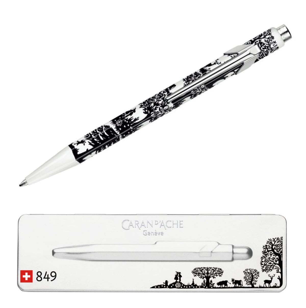 CARAN D'ACHE NF0849-754 Caran d'Ache Ballpoint Pen, Oil-Based, Popline, Totally Switzerland Rapoya