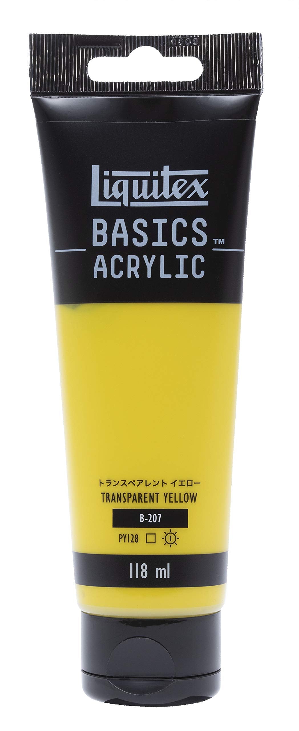 LIQUITEX Acrylic Paint Basics B-207, Transparent Yellow, 4.0 fl oz (118 ml)