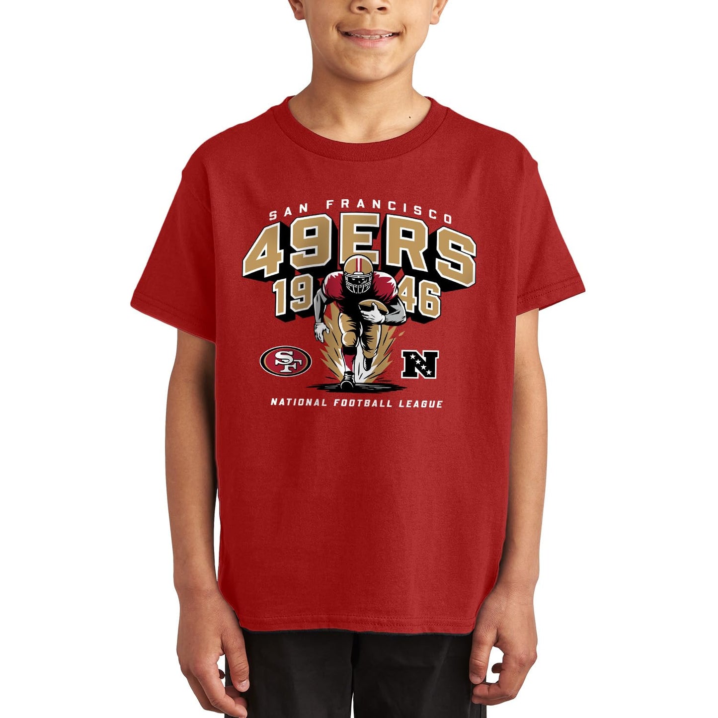 Junk Food NFL - San Francisco 49ers Halfback Blast Kids SS T-Shirt