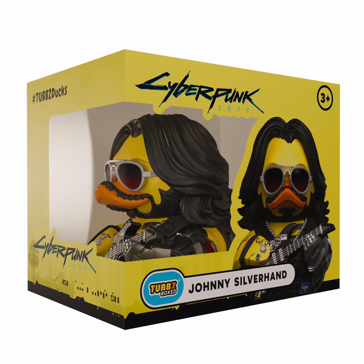 TUBBZ Boxed Edition: Cyberpunk 2077 - Johnny Silverhand Cosplaying Rubber Duck Vinyl Figure – Official Collectible for Fans of Cyberpunk