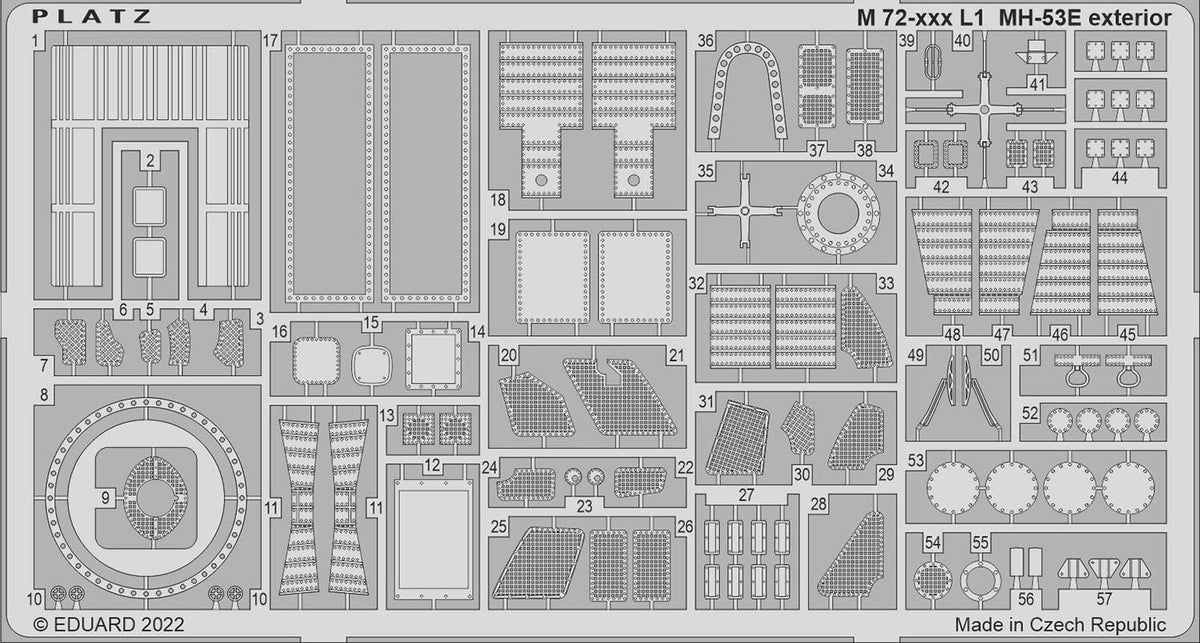 Platz 1/72 MH-53E Sea Dragon Etched Parts Exterior Plastic Model Parts M72-54