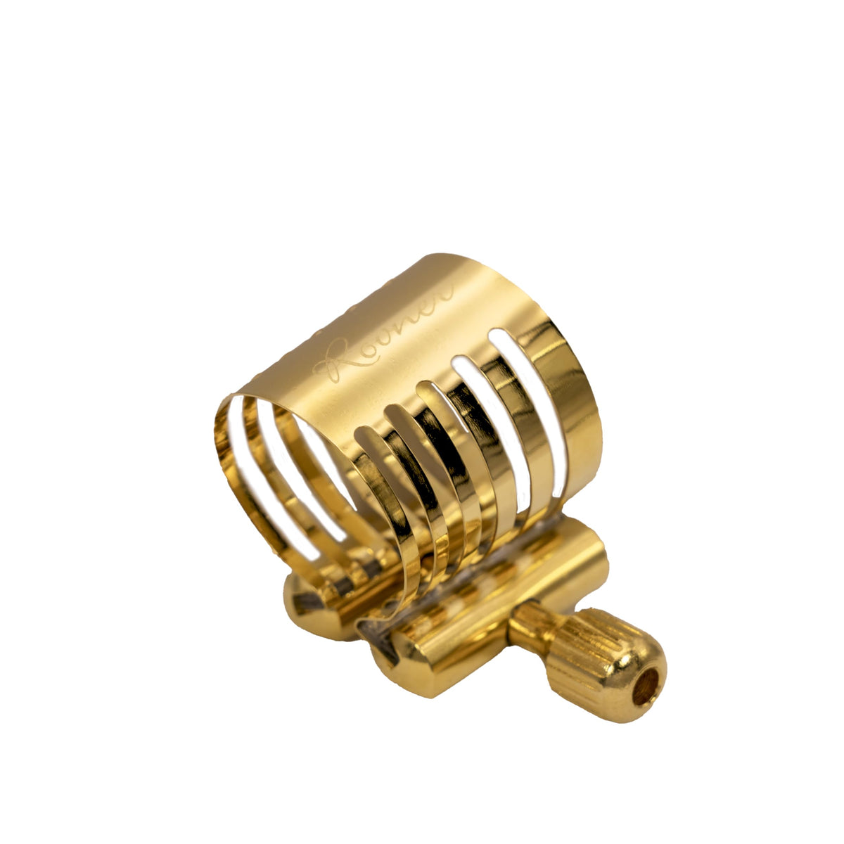 Rovner Ligature & Plastic Cap for Bb Clarinet - Platinum Gold Ligature for Hard Rubber Mouthpiece (PG-1R)
