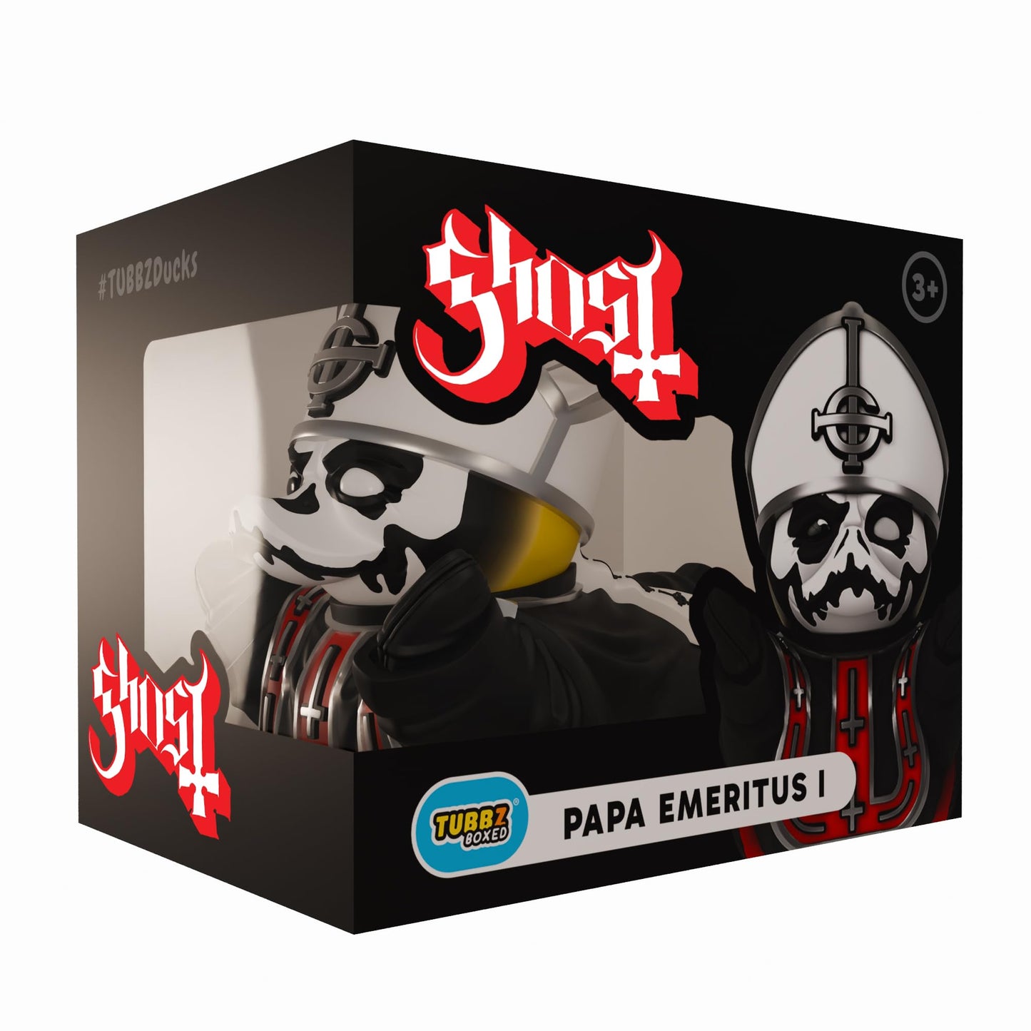 TUBBZ Boxed Edition: Ghost - Papa Emeritus I Cosplaying Rubber Duck Vinyl Figure – Official Collectible for Fans of Ghost the Band