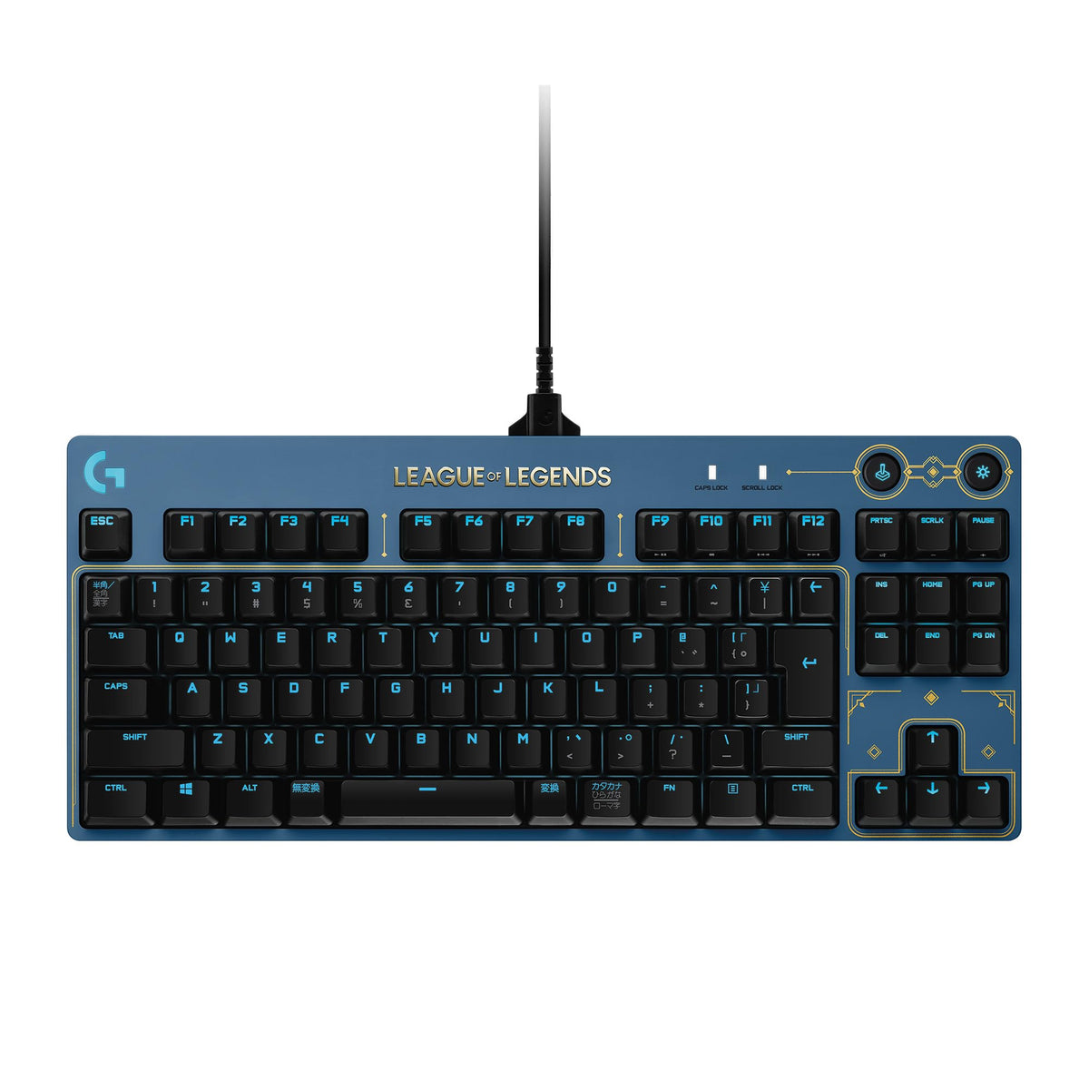 Logicool G PRO G-PKB-002LOL2 LOL Gaming Keyboard, Numeric Keyboard, GX Switch, Tactile, Wired, Mechanical Keyboard, Quiet, Japanese Layout, LIGHTSYNC RGB, Detachable Cable, Authentic Japanese Product