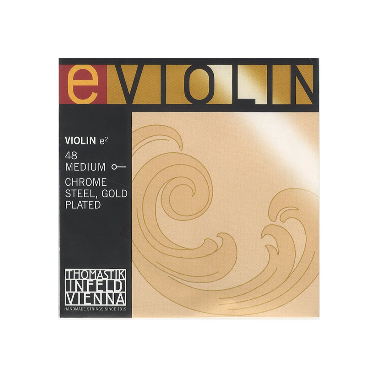 Thomastik Single string for 4/4 Violin special E-string chrome steel 48 Karat gold plated, medium - for players who are happy to try out new things