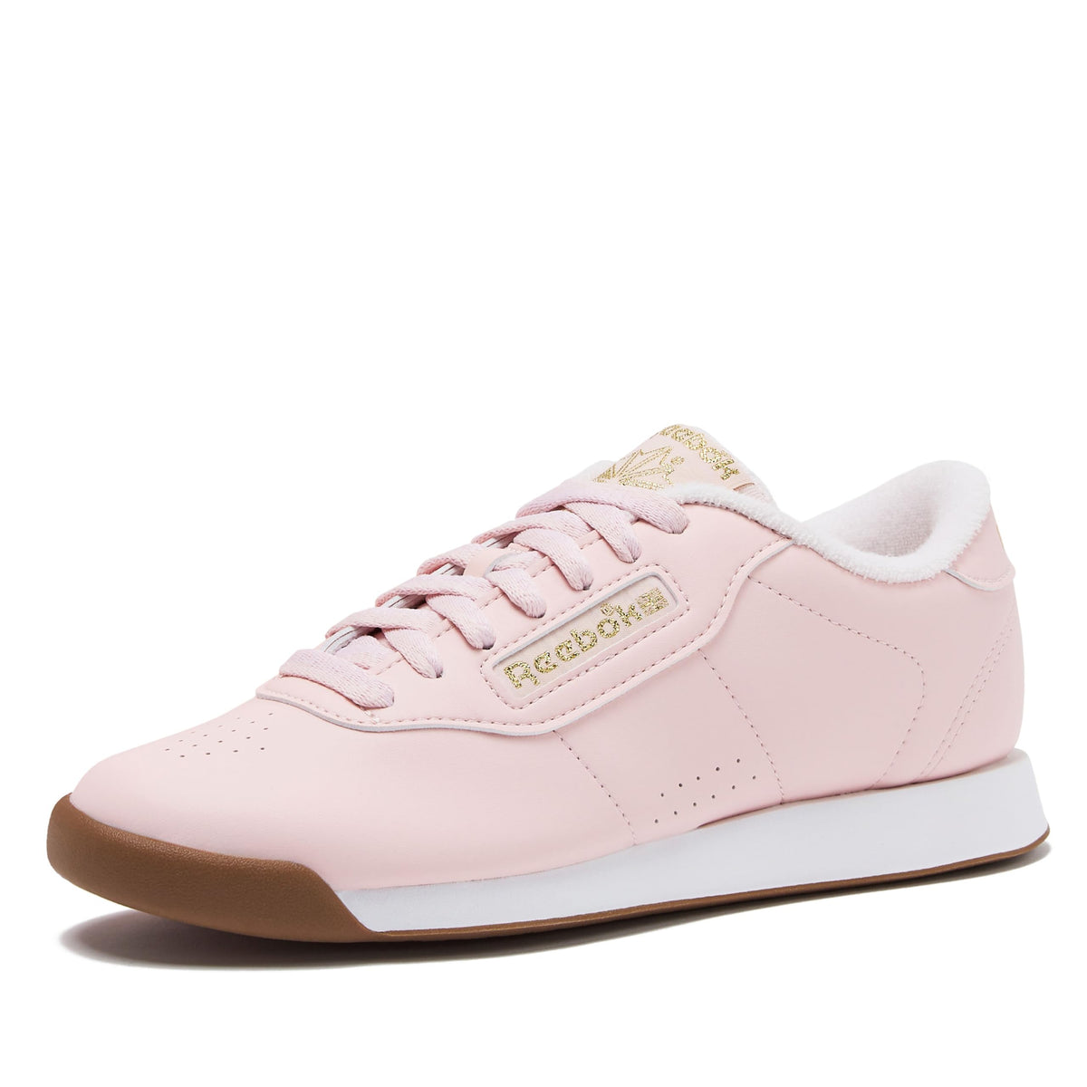 Reebok Princess Sneakers for Women, Comfortable Walking or Tennis Womens Shoes, Pink/White/Gold Metallic, 11