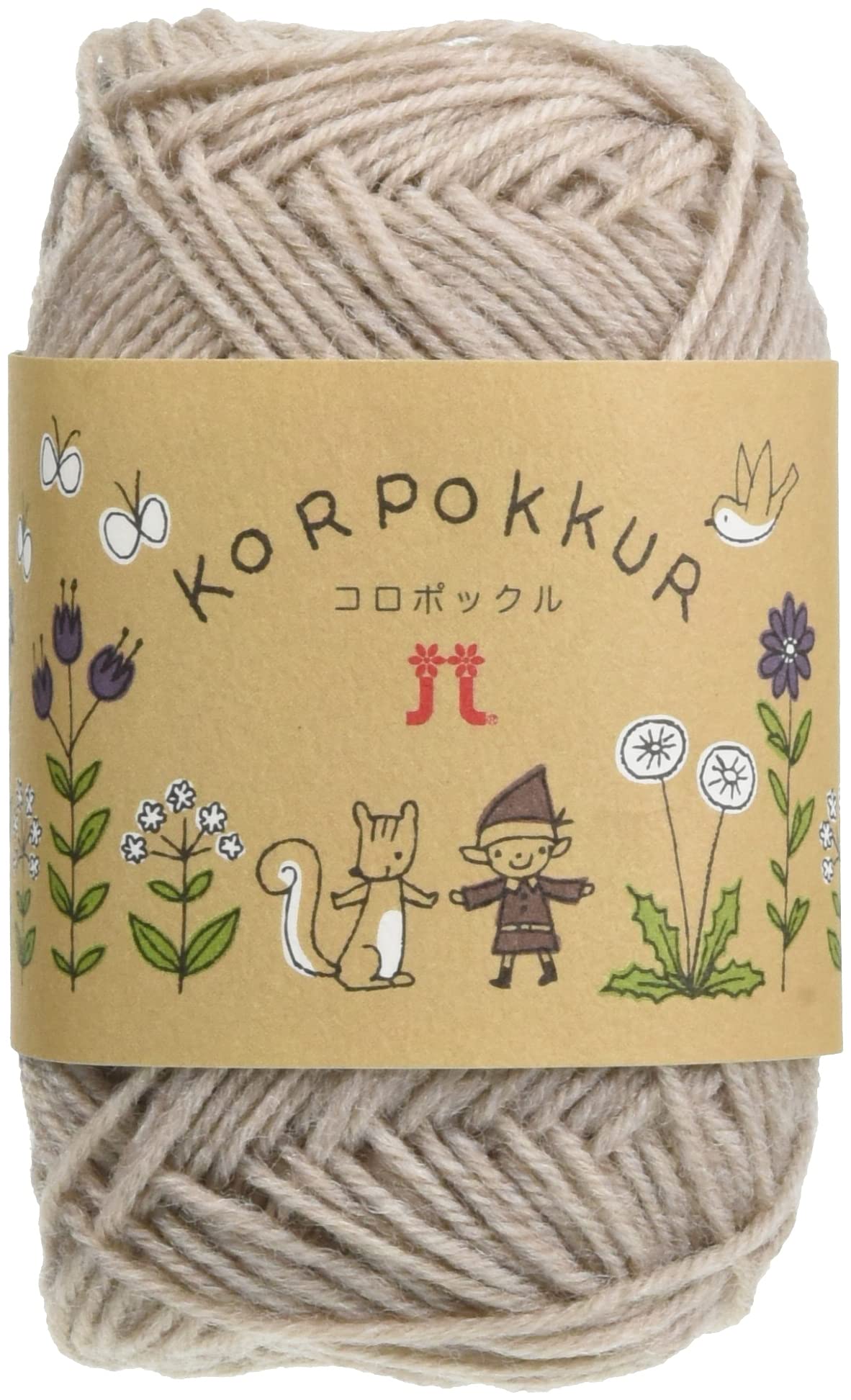 hamanaka koropokkuru Yarn Fingering Col. 2 Beige G Approximately/92 m 5 Ball Set 2126