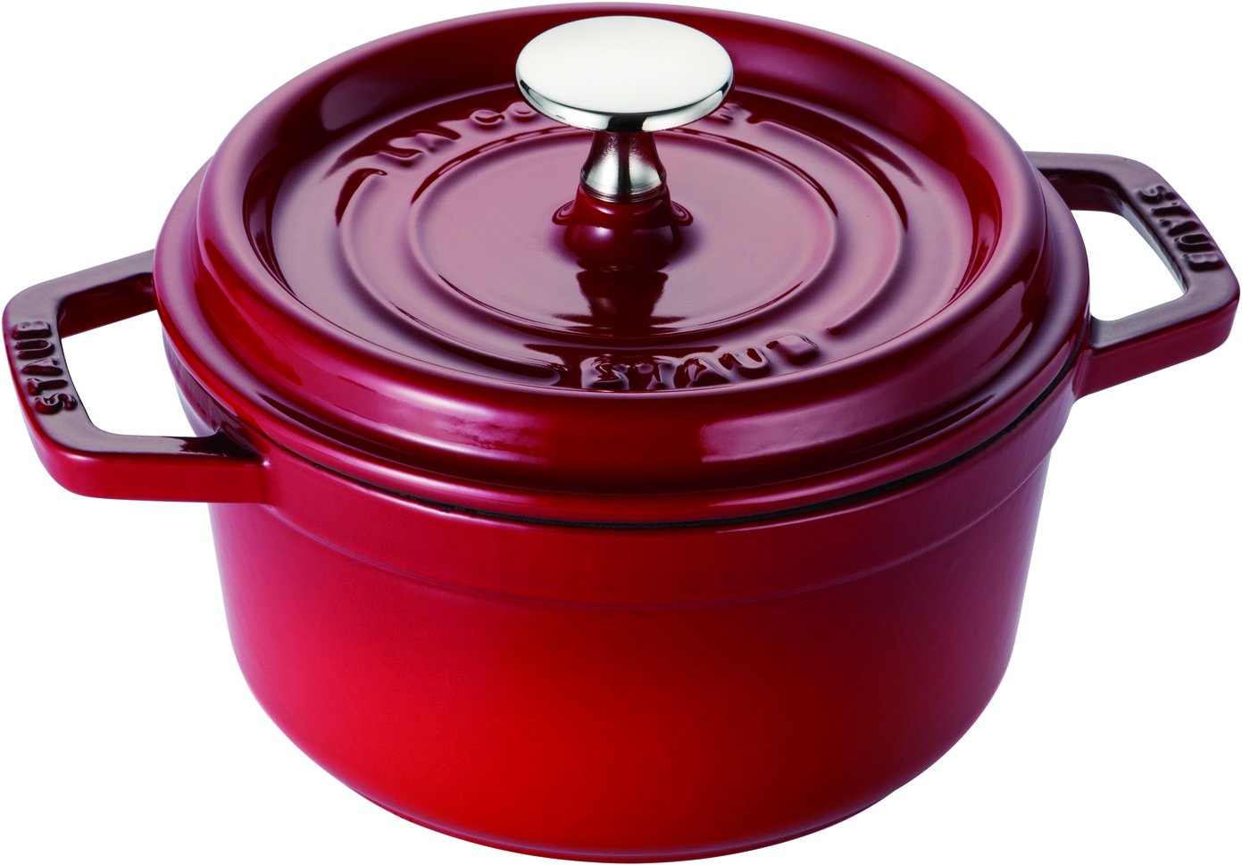 staub La Cocotte Round 40511-488 Pico Cocotte Round Cherry, 6.3 inches (16 cm), Small, Both Handed Casting, Enameled Pot, Induction Compatible, Japanese Authentic Product