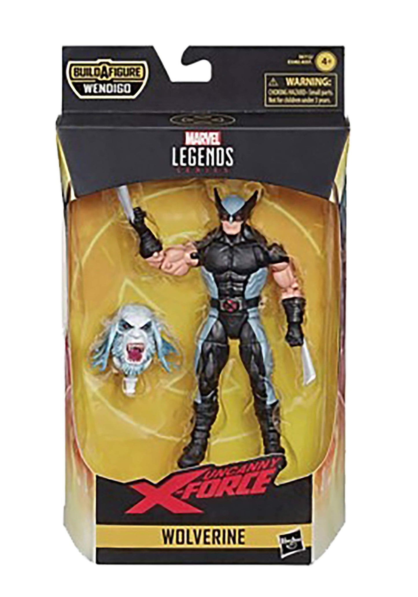 Marvel Classic Hasbro Marvel Legends Series 6" Collectible Action Figure Wolverine Toy (X-Men/X-Force Collection) – with Wendigo Build-A-Figure Part, Brown/A