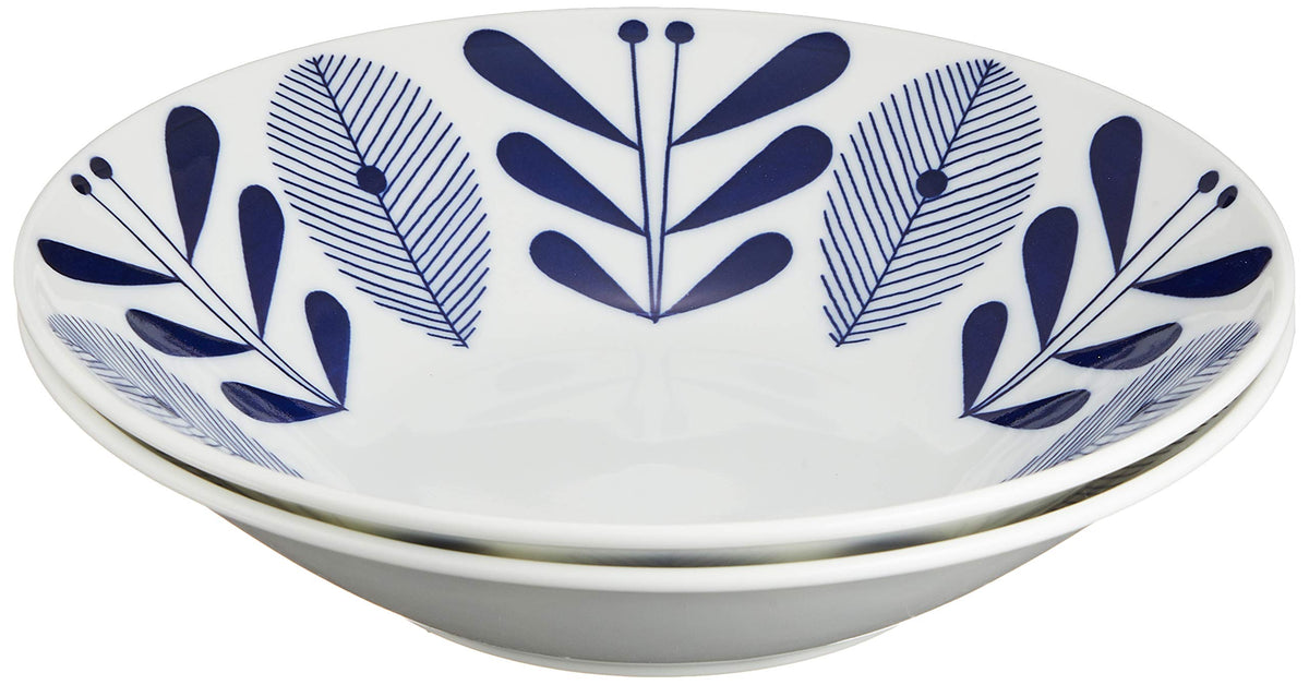 yamani 3615075 luonto 22cm pasta plate (curry plate) 2-piece set in box