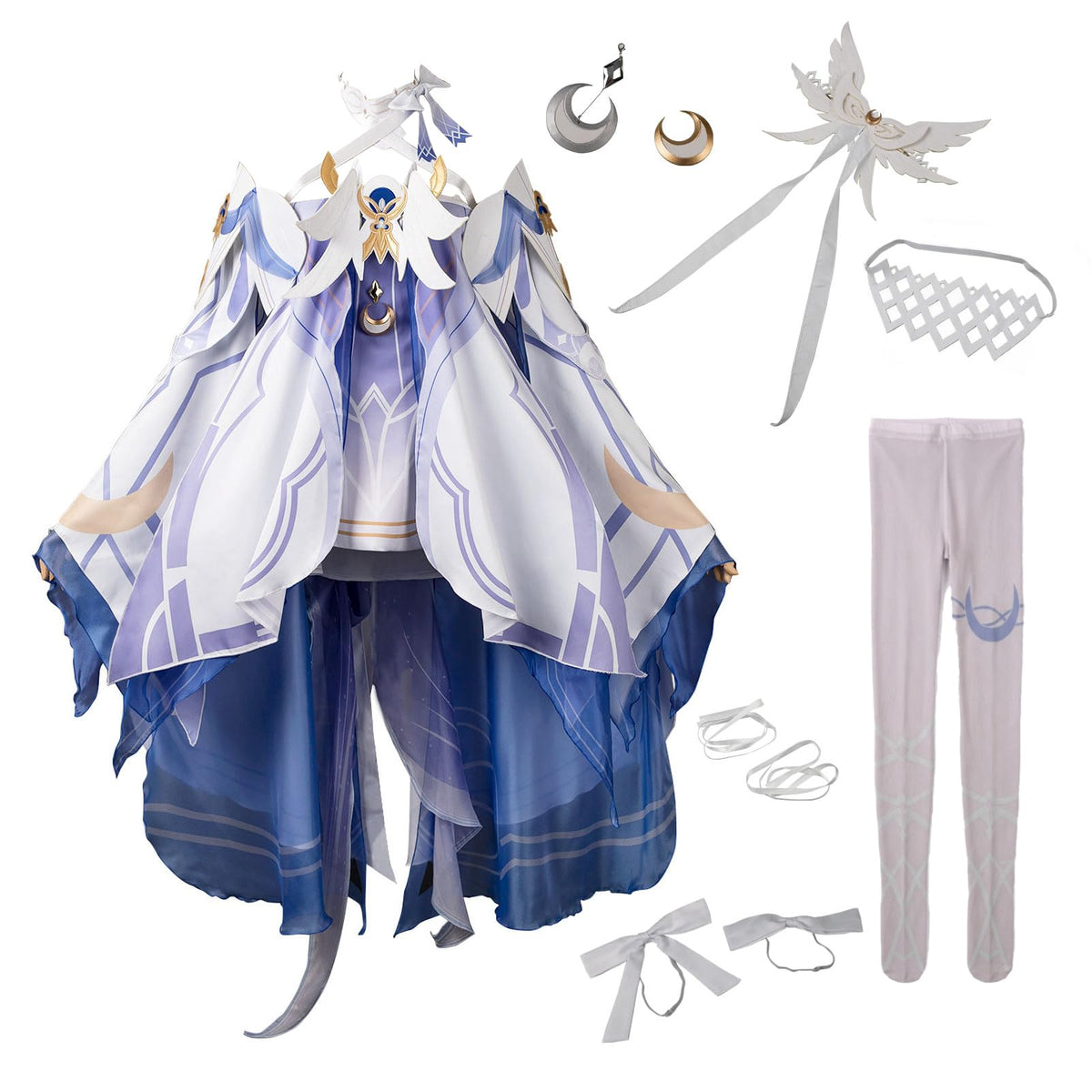 Cosfun Columbina Cosplay Genshin Cosplay Costume Full Sets Size L