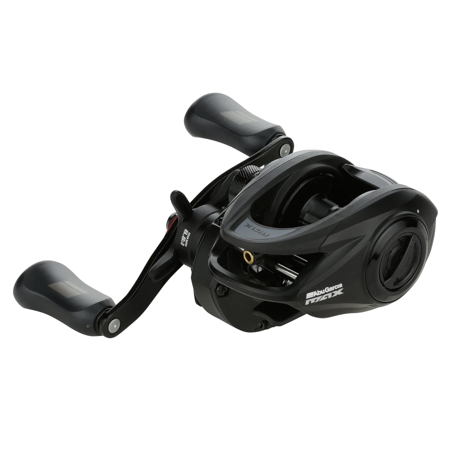 Abu Garcia Max SX Low Profile Baitcast Fishing Reel, Right, Lightweight Design, Graphite Body and Sideplates, Duragear Brass Gear, Power Disk Drag System