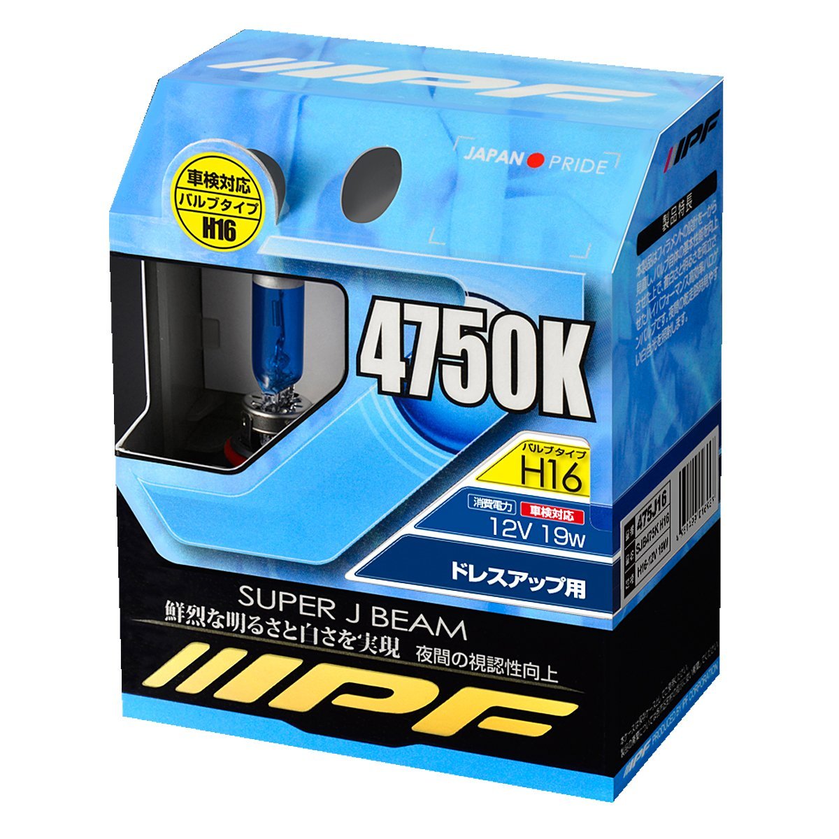 IPF headlight halogen H16 bulb 4750K 475J16