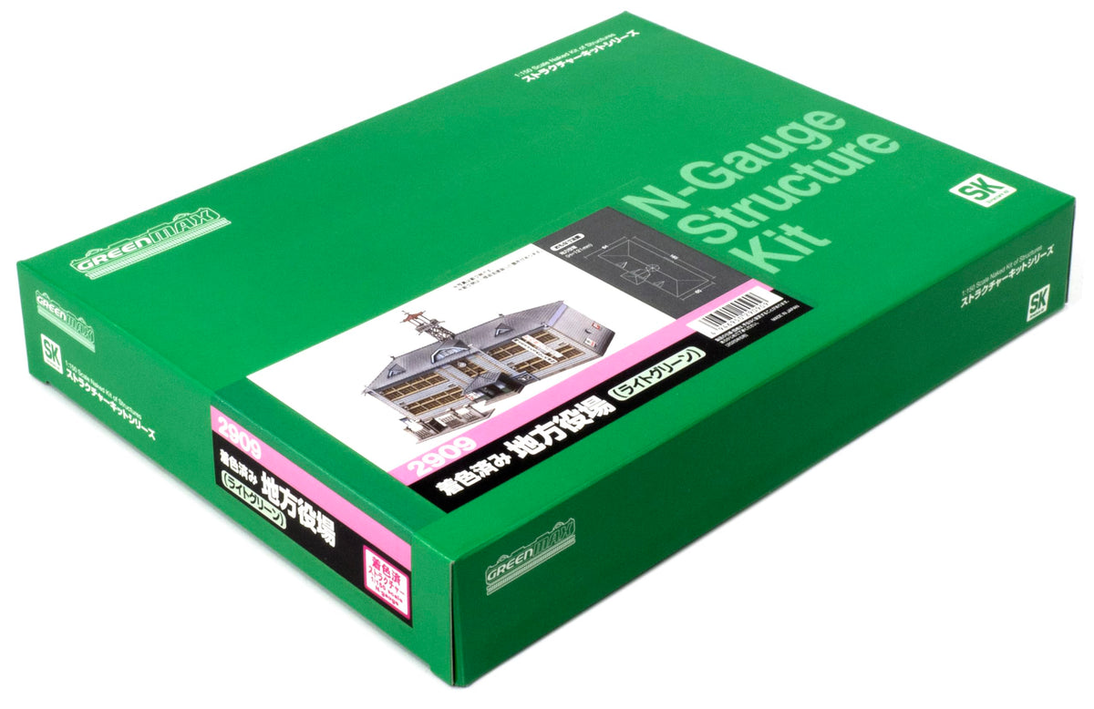 Greenmax N Gauge Colored District Office Light Green Structure Kit Diorama Supplies 2909