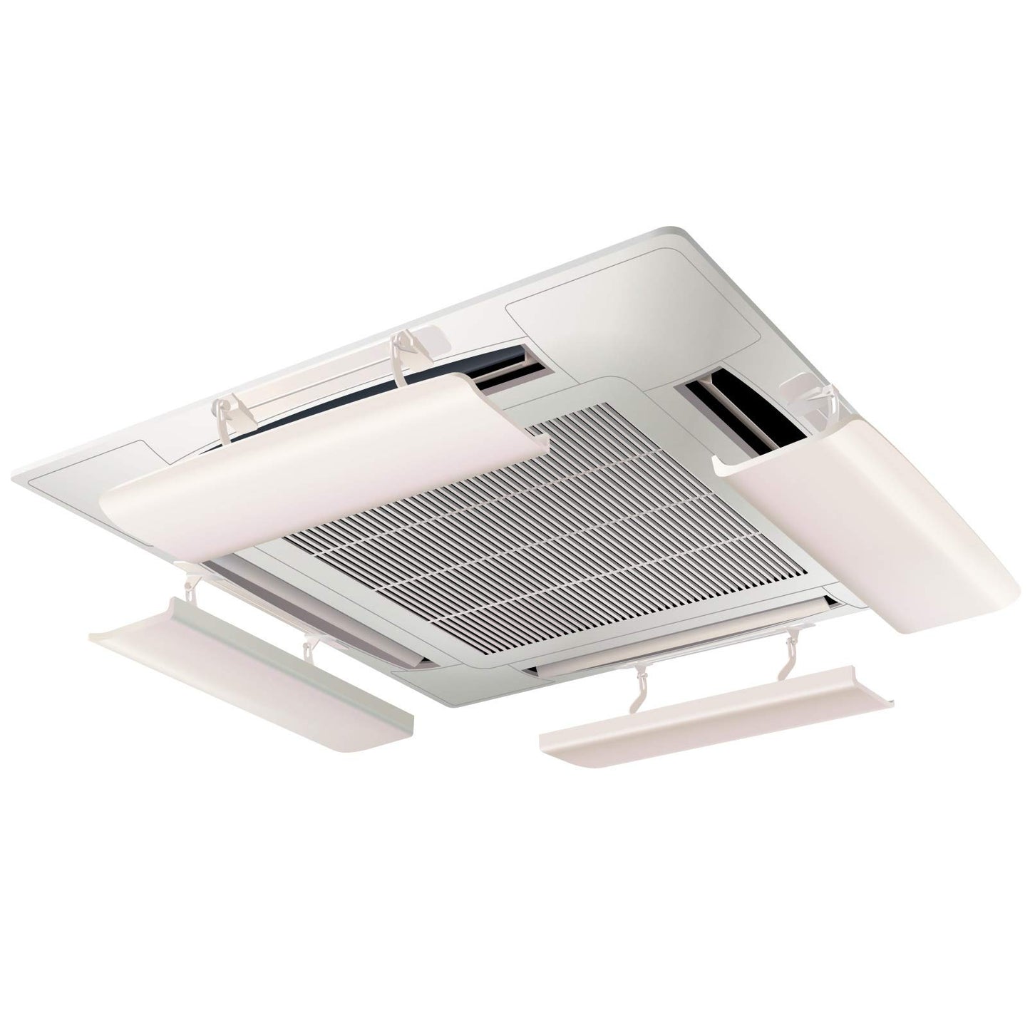 AIR WING Pro, Angle Adjustable Air Conditioner Deflector helps Cooling/Heating Air Circulation, Anti Blast, Wind Baffle and Direction, Anti-Condensation (Ivory)