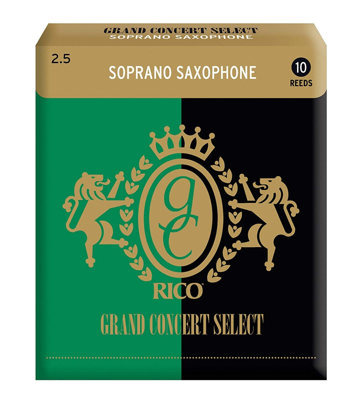 D’Addario Woodwinds Grand Concert Select Soprano Sax Reeds, Strength 3.5, 10-pack