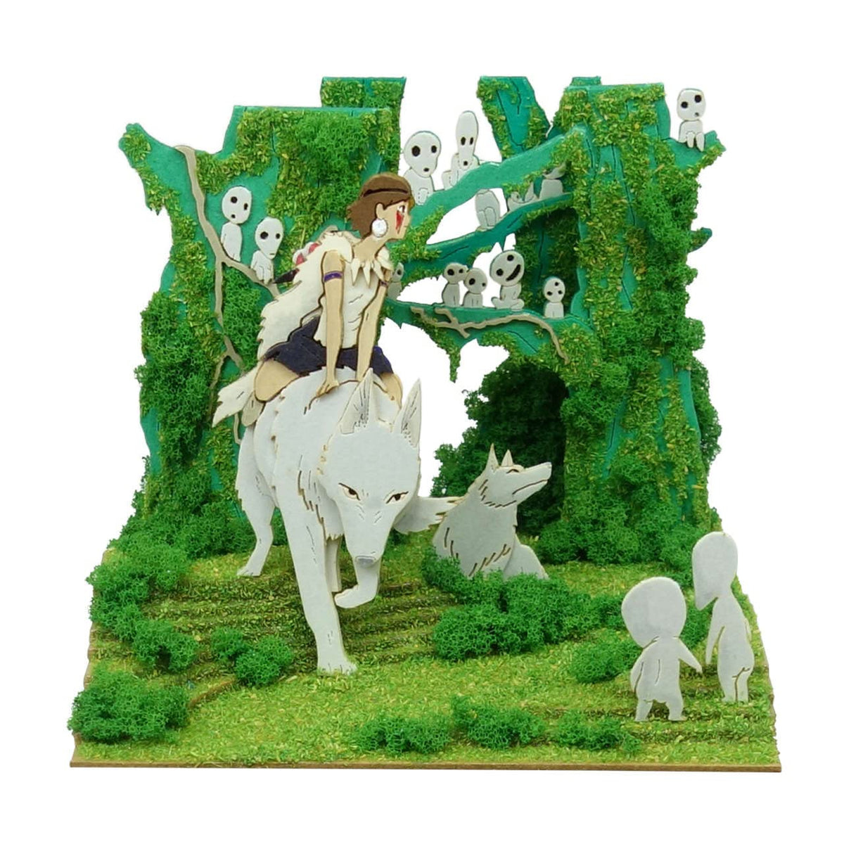 Sankei MP07-138 Studio Ghibli Mini Princess Mononoke Forest of Spirit Paper Craft