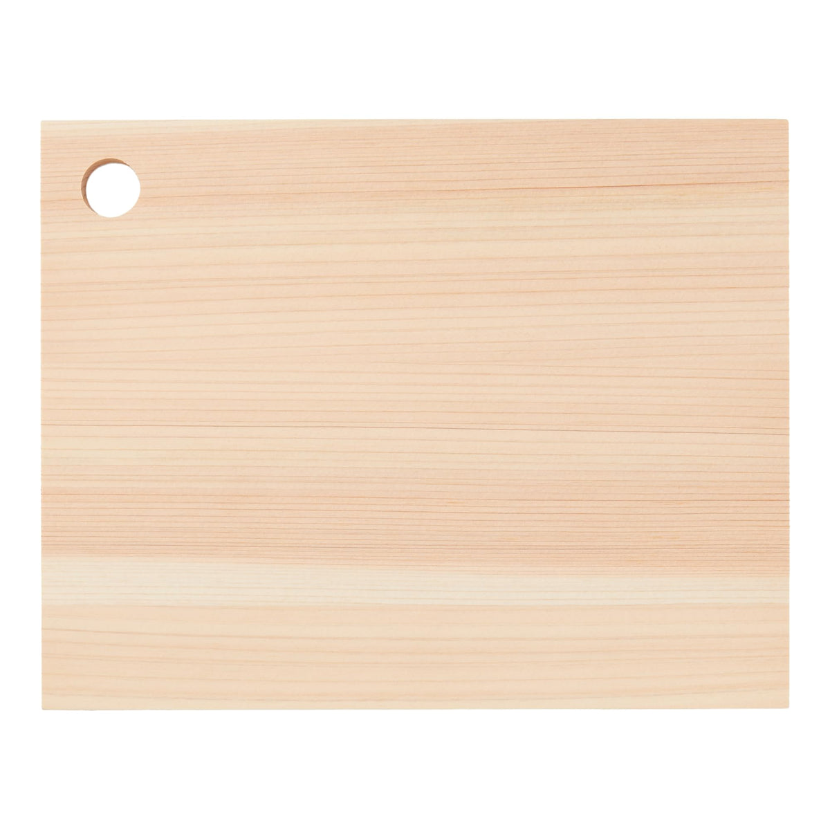 Muji 84376214 Hinoki Cooking Plate, Thin, Small, With Hook Hole, Approx. Width 7.5 x Depth 5.9 x Thickness 0.5 inches (19 x 15 x 1.2 cm)