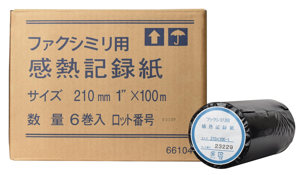 Office Net Fax For Thermal Roll Paper A4 210 mm X/100 m X 25.4 mm () 6 Pieces