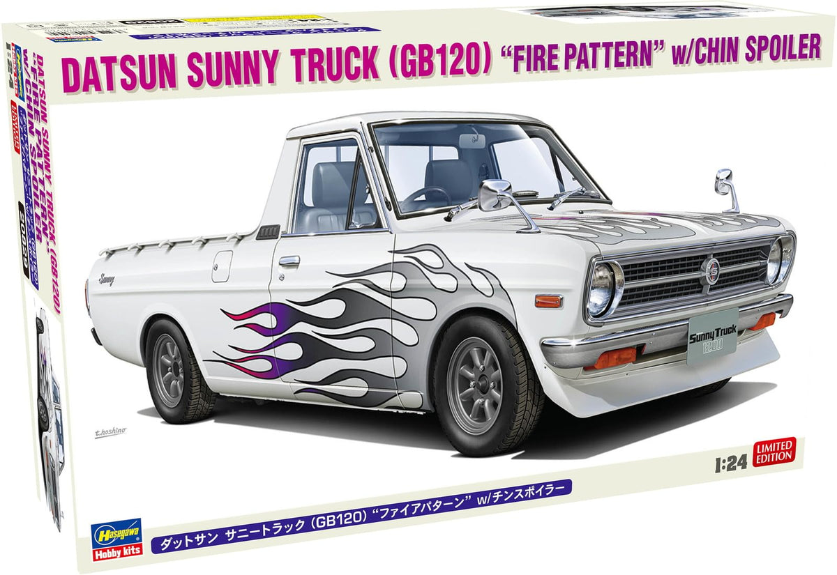 Hasegawa 1/24 Datsun Sani Truck (GB120) "Fire Pattern" w/Chin Spoiler Plastic Model 20829
