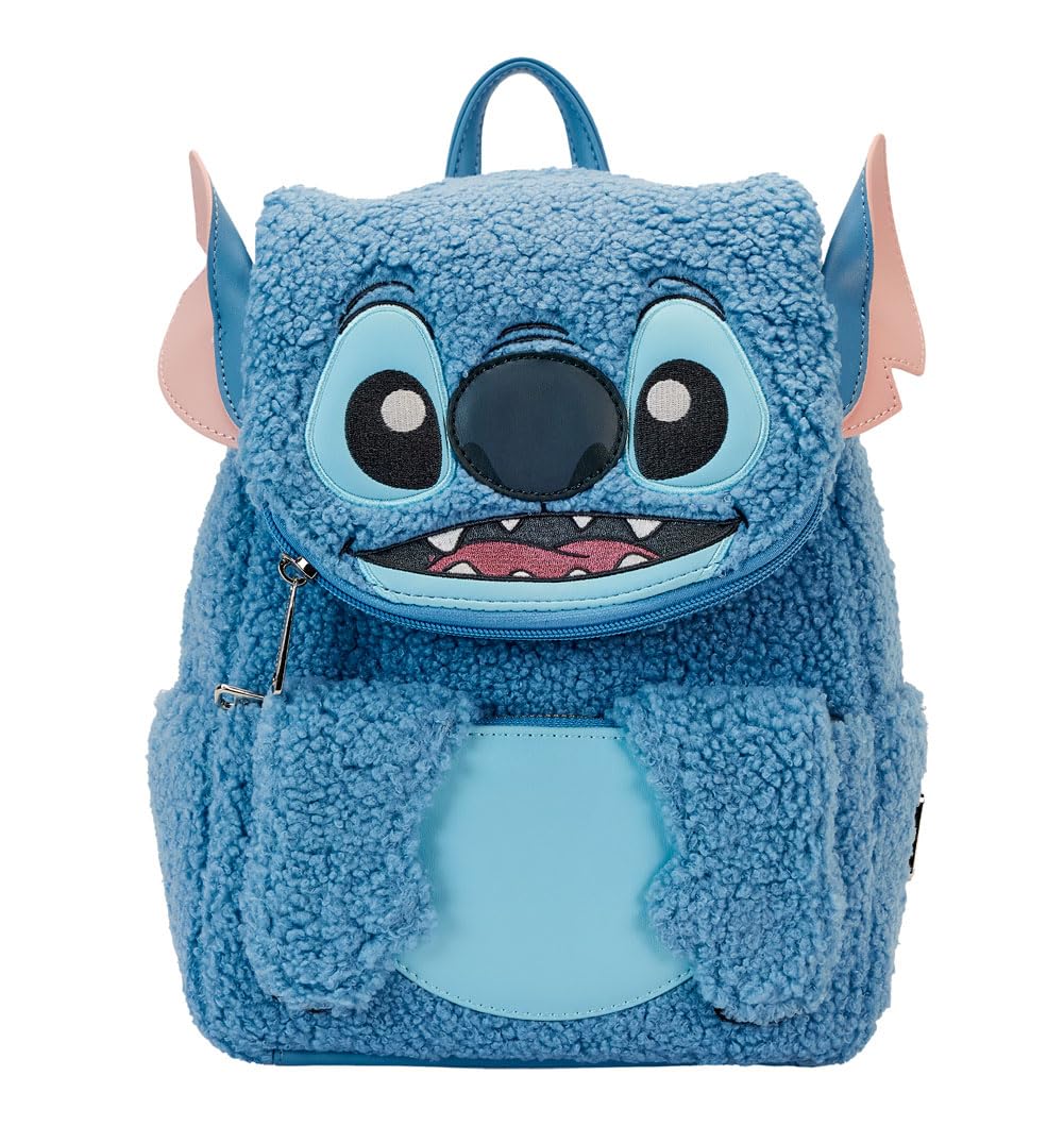 Loungefly Disney Stitch Plush Sherpa Mini Backpack