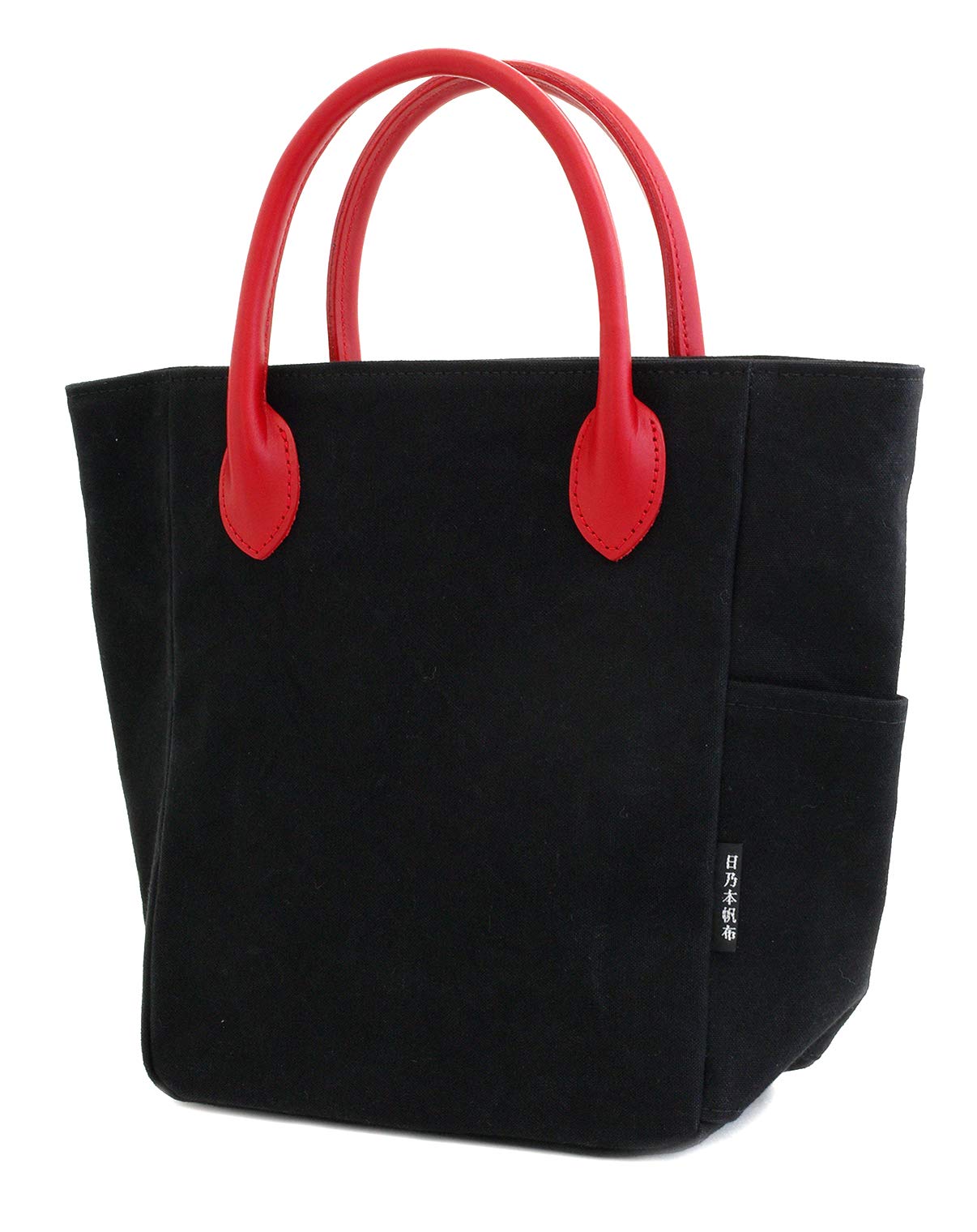 Cotton Canvas Leather Mini Tote Lunch Bag with Handle Moss Green (Black)