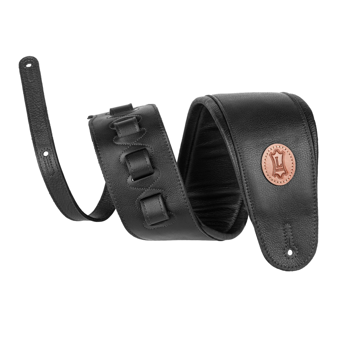Levy's Leathers Signature Legacy Series 4.5" Garment Leather Guitar Strap, Black (MSS2-4-BLK)