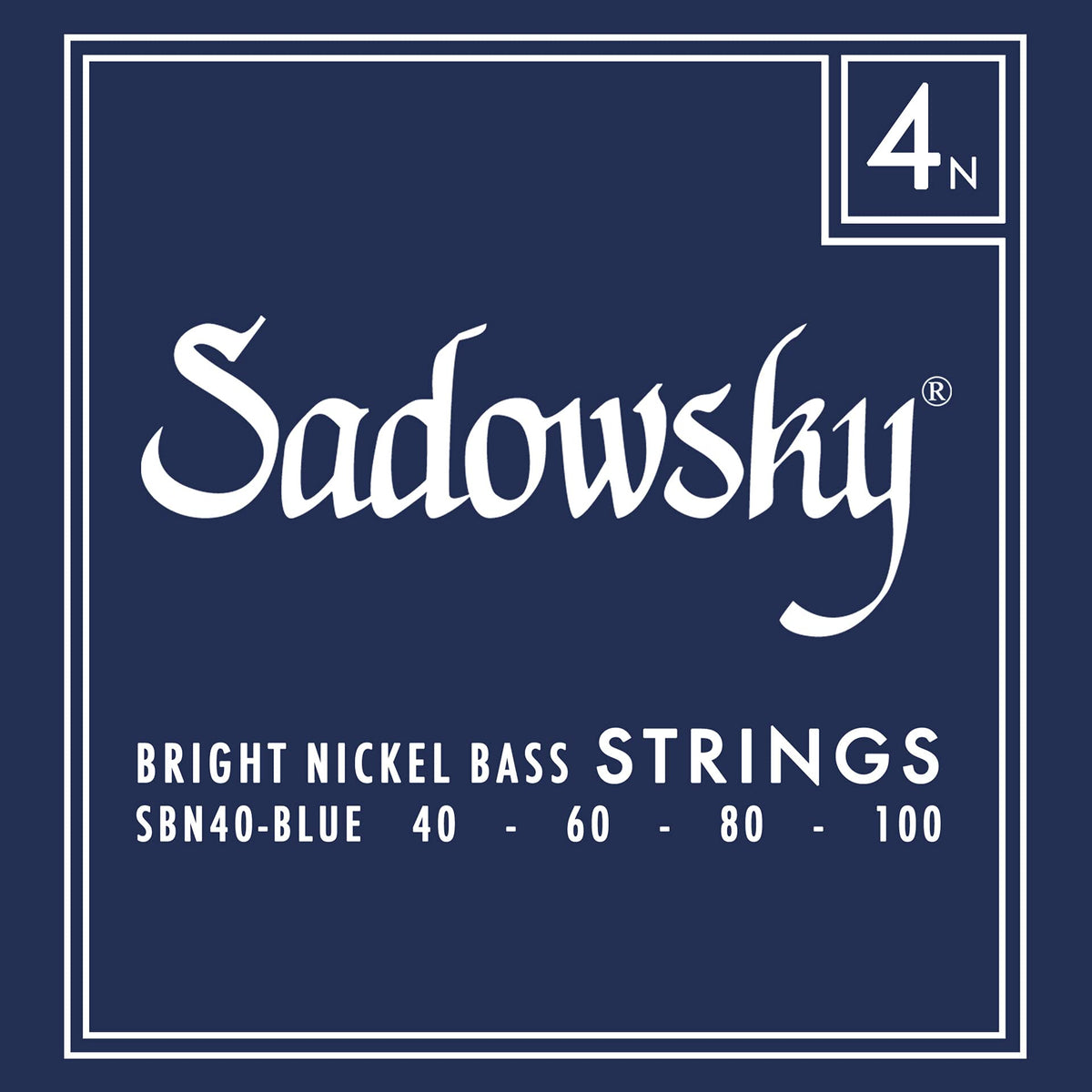 Blue Label Base Strings, Nickel Strings, 4 Strings, 040-100 SBN40 Blue