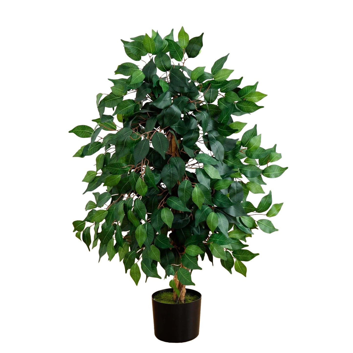Nearly Natural 3 ft Artificial Ficus Tree with Natural Wood Trunks