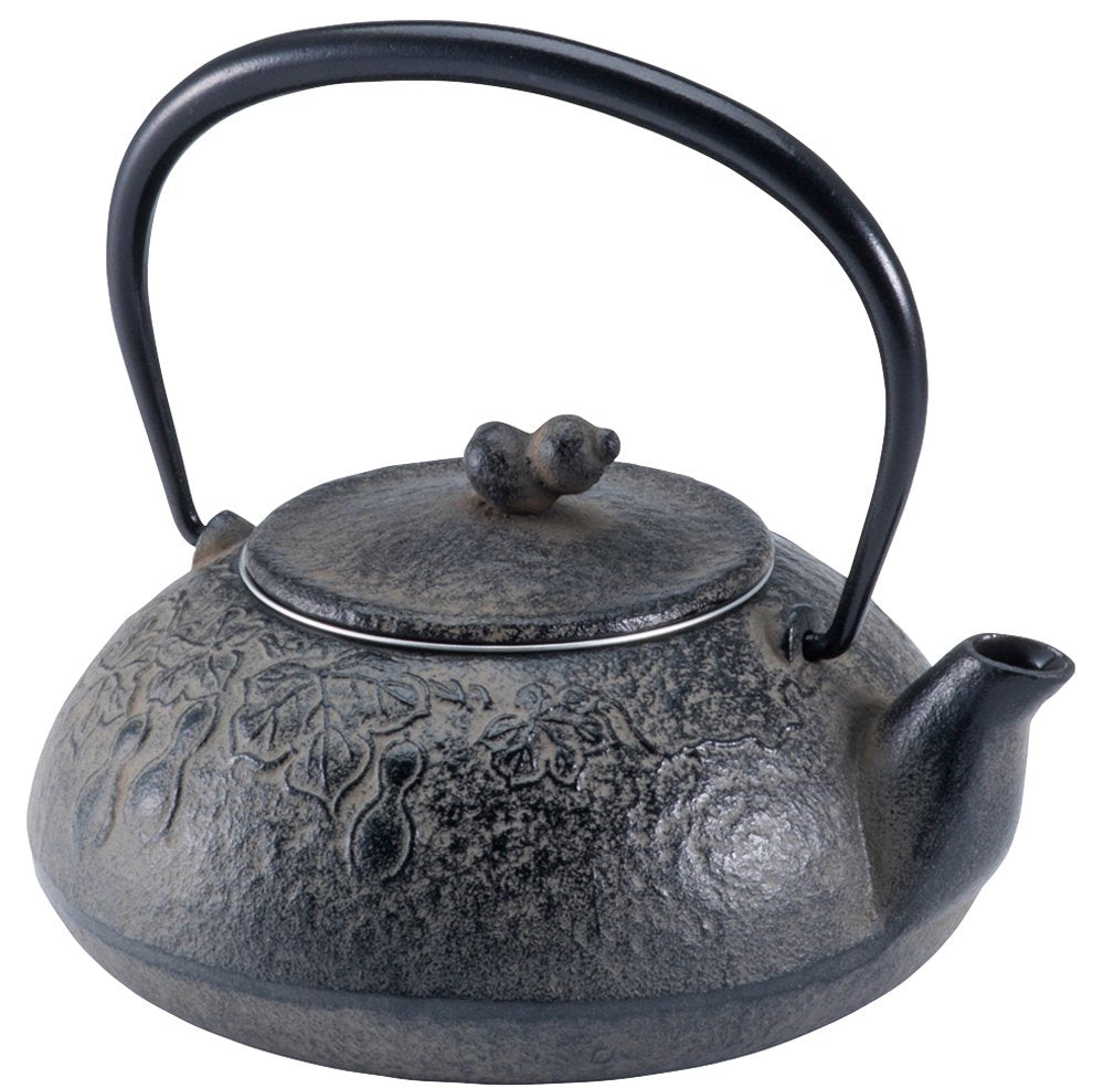 Ikenaga Ironwork Teapot 0.4L, Made in Japan, Nambu Ironware Hasago, Size: Approx. Diameter 4.9 x Height 5.0 inches (12.5 x 12.7 cm)