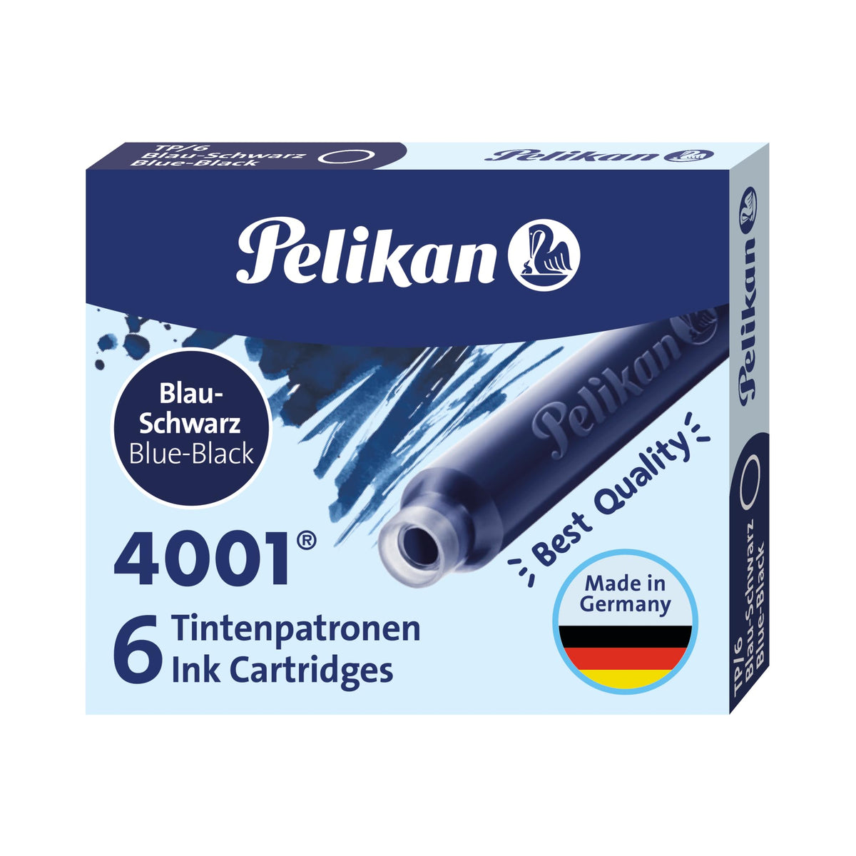Pelikan 301184 Ink Cartridges 4001 TP/6 Pack of 6 Blue/Black