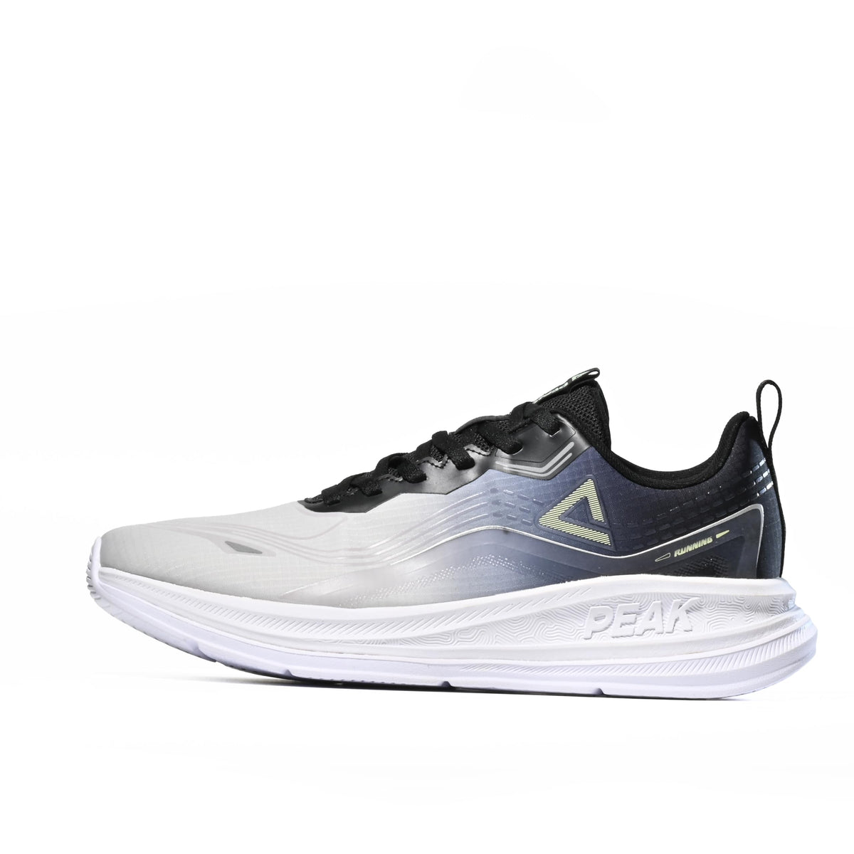 PEAK(ピーク) Men's Sneakers Taichi ET44817H Running Shoes P-Motive, Light Grey/Black, 25.5 cm 2E