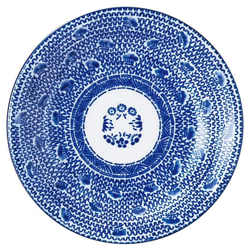 花伝(Kaden) Hanaden Koyo 51908006 Koyo Pottery Taiski Round 4.0 Plates, Ethnic Mino Ware, Dishwasher Safe, Made in Japan