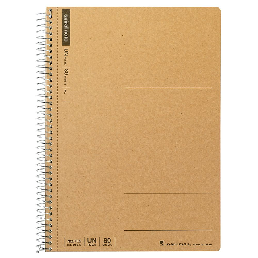 Maruman N227ES Notebook, Ring Notebook, Plain, Basic A5, 80 Pieces, Set of 5