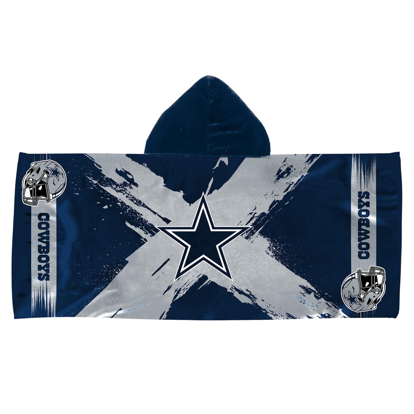 Dallas Cowboys NFL Cross Out Youth Hooded Micro Fiber Towel 22 x 51 Inches