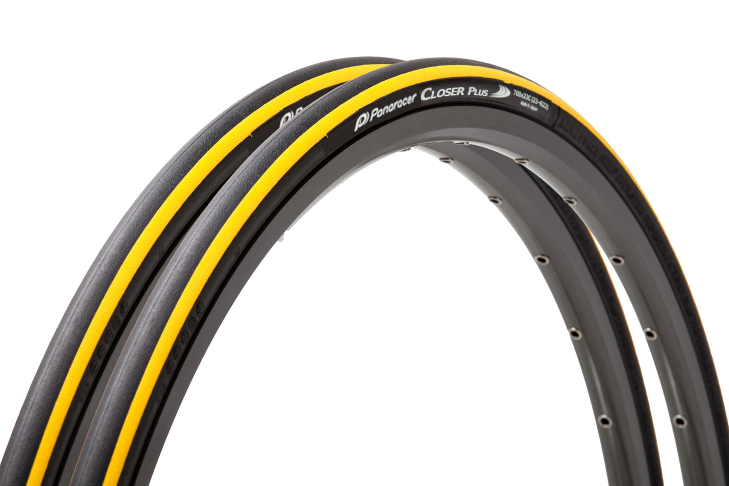 Panaracer F725-CLSP-Y-2P Closer Plus Clincher, Set of 2, 700 x 25C, Black/Yellow Line