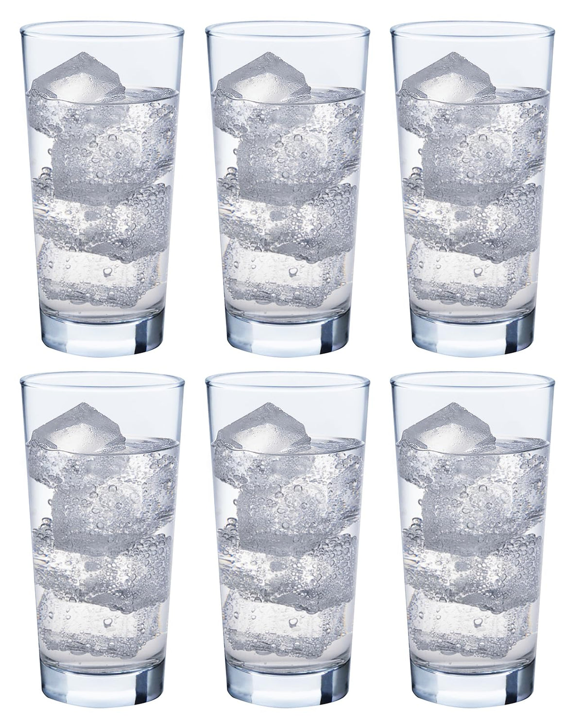 東洋佐々木ガラス Toyo Sasaki Glass 00535 Tumbler Glass, Tumbler, 15.2 fl oz (435 ml), Set of 6, Long, Made in Japan, Dishwasher Safe, Beer Glass, Highball Glass, Glass Cup
