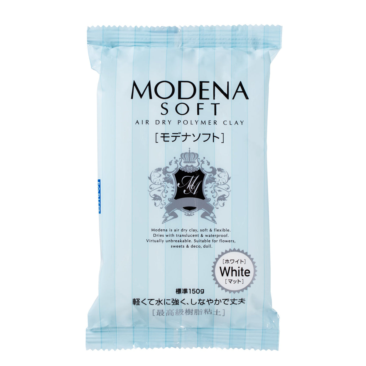 Activa Modena Air-Dry Translucent Polymer Clay, 5.3 Ounces, White - Professional, Light Permeable Modeling Clay