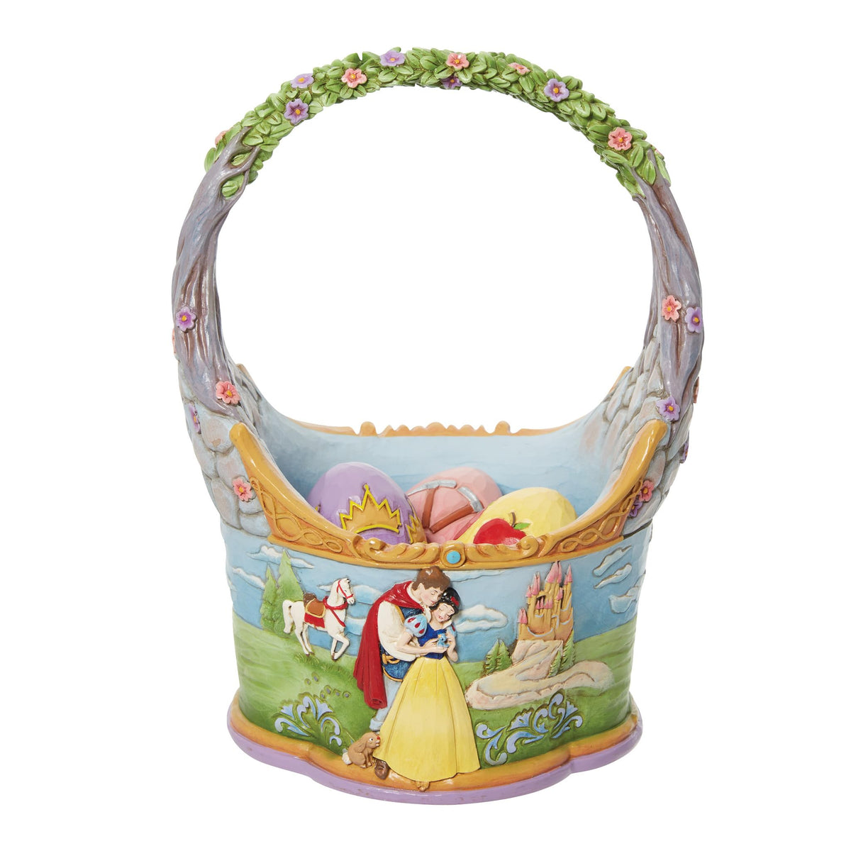 Enesco Disney Traditions by Jim Shore Snow White and The Seven Dwarfs Easter Basket with Eggs Figurine, 8.6 Inch, Multicolor