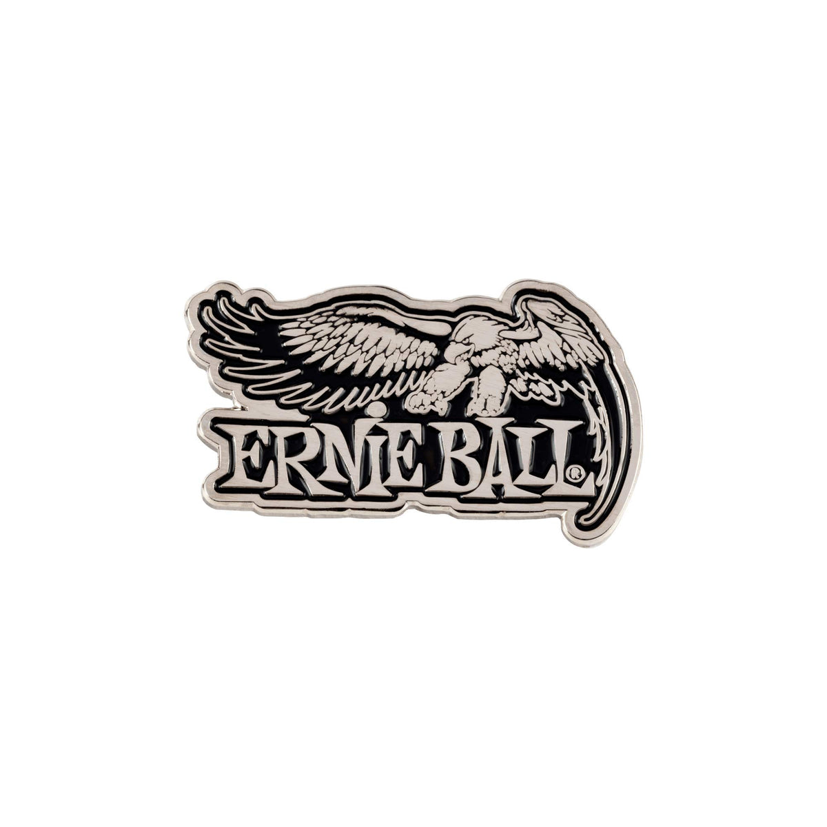 ERNIE BALL EAGLE ALL SILVER ENAMEL PIN
