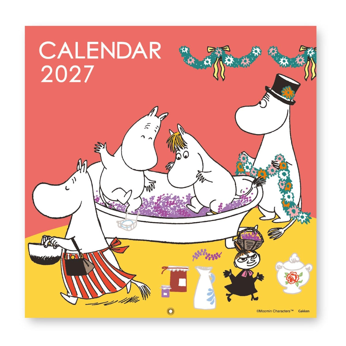 Gakken Stafull 2027 Calendar, Moomin Wall Hanging, Square DM12017, Starts from January 2027