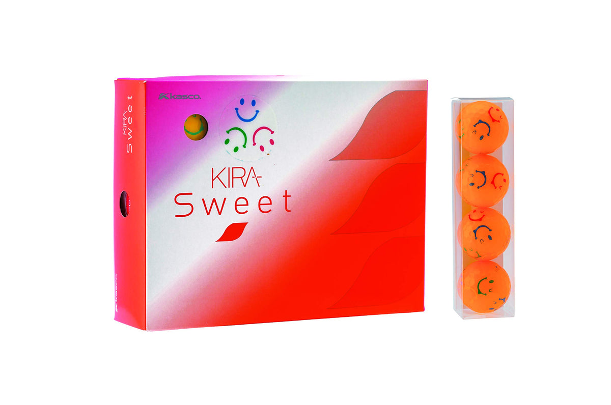 キャスコ(Kasco) Casco Women's KIRA Sweet Golf Balls with Character Marks, Pack of 4, Orange
