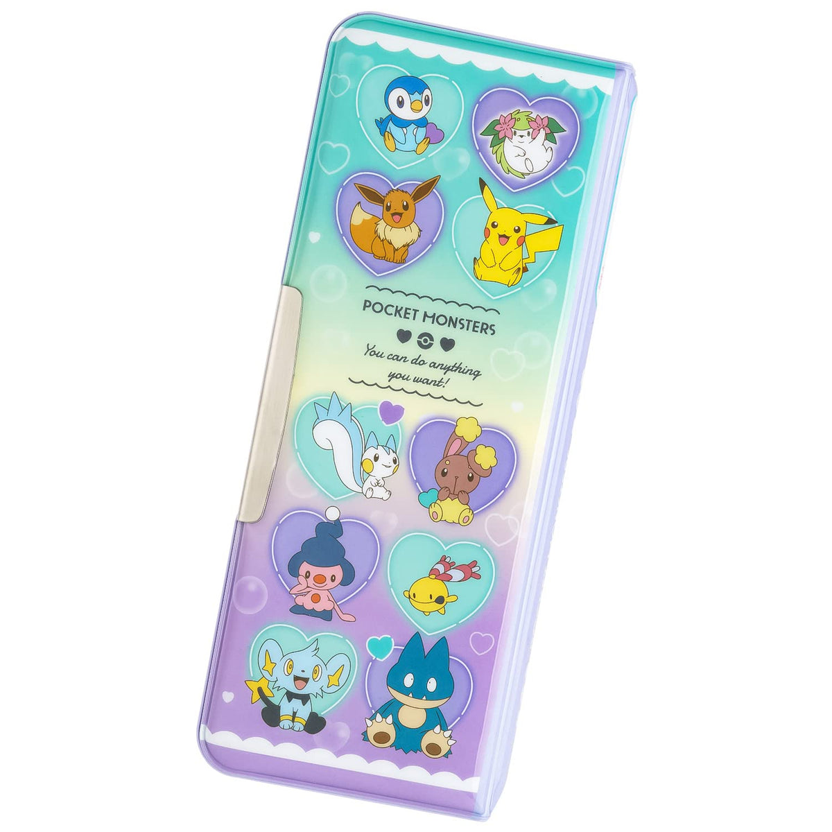 Showa Note 412729808 Pencil Case, Usu-Shaped Pencil Case, Hirun Pokemon Heart Bubble